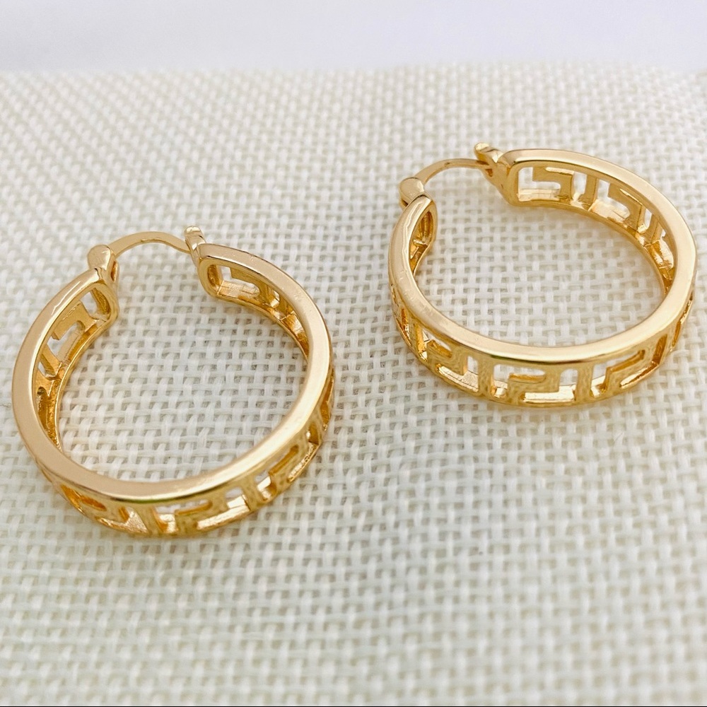 Large Greek Hoops